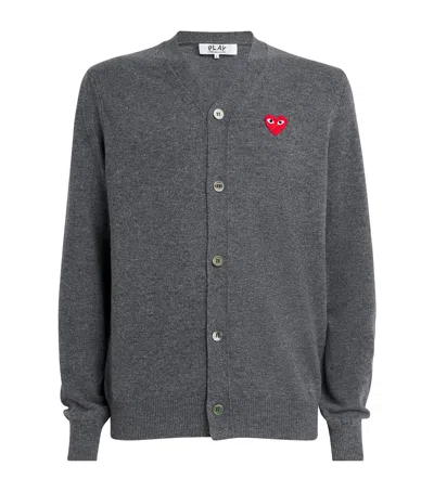COMME DES GARÇONS PLAY WOOL HEART CARDIGAN