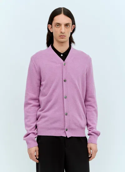 Comme Des Garçons Play Wool Knit Cardigan In Pink