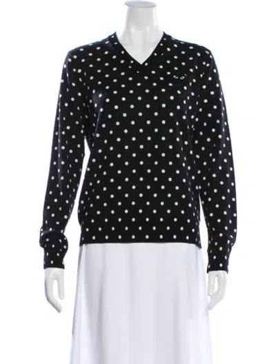 Pre-owned Comme Des Garçons Play Wool Polka Dot Print Sweater In Multi