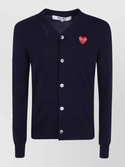 Comme Des Garçons Play Wool V-neck Cardigan