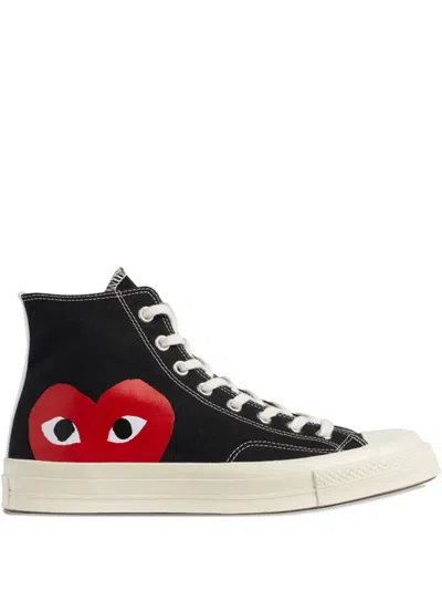 Comme Des Garçons Play X Converse Chuck 70 Logo-print Sneakers In Black