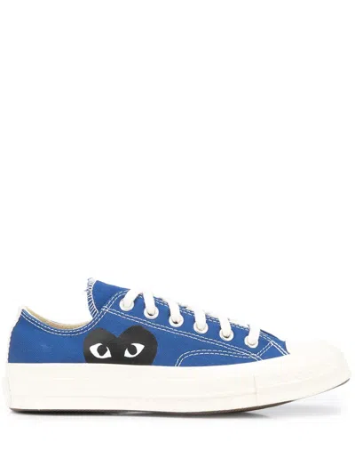 Comme Des Garçons Play X Converse Big Heart Low Top Sneakers In Blue
