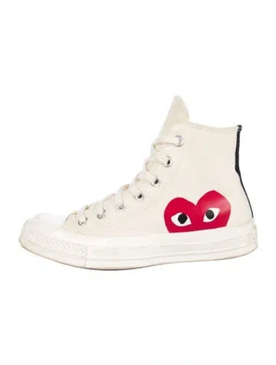 Pre-owned Comme Des Garçons Play X Converse Canvas Graphic Print Sneakers