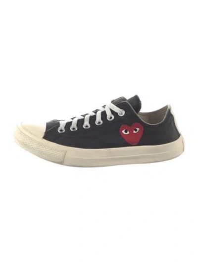 Pre-owned Comme Des Garçons Play X Converse Canvas Graphic Print Sneakers In Multi