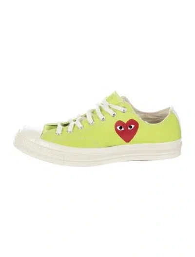 Pre-owned Comme Des Garçons Play X Converse Canvas Graphic Print Sneakers In Multi
