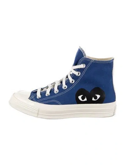 Pre-owned Comme Des Garçons Play X Converse Canvas Sneakers In Blue