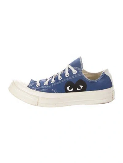 Pre-owned Comme Des Garçons Play X Converse Canvas Sneakers In Blue