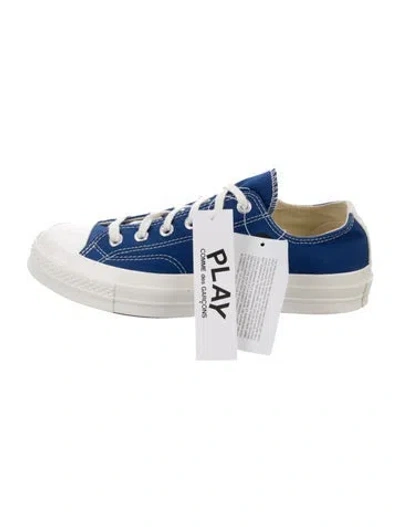 Pre-owned Comme Des Garçons Play X Converse Canvas Sneakers In Blue