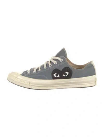 Pre-owned Comme Des Garçons Play X Converse Canvas Sneakers In Gray