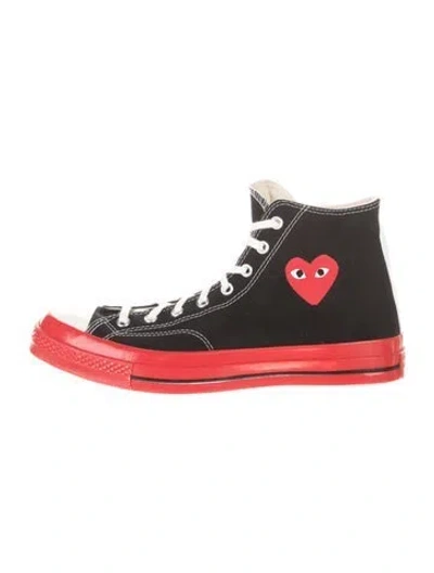 Pre-owned Comme Des Garçons Play X Converse Canvas Sneakers In Red