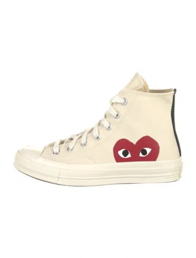Pre-owned Comme Des Garçons Play X Converse Canvas Sneakers W/ Tags In Neutral
