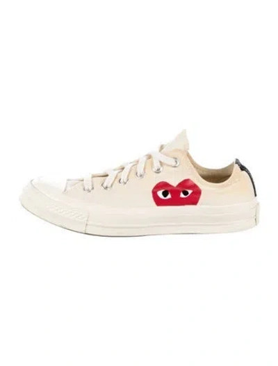Pre-owned Comme Des Garçons Play X Converse Canvas Sneakers In Yellow