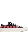 Comme Des Garçons Play X Converse Chuck 70 Multi Heart Sneakers In Black