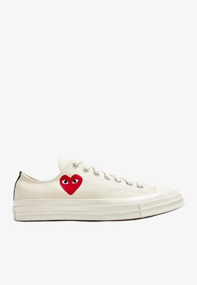 Comme Des Garçons Play Comme Des Garcons Play Unisex Cotton Upper Sneakers With Rubber Sole In Multi