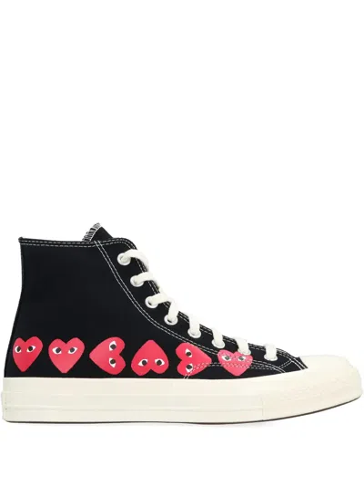Comme Des Garçons Play X Converse Chuck 70 High-top Sneakers In Black