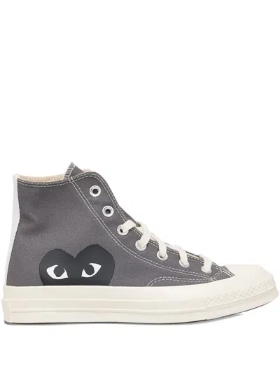 Comme Des Garçons Play X Converse Chuck 70 High-top Sneakers In Gray