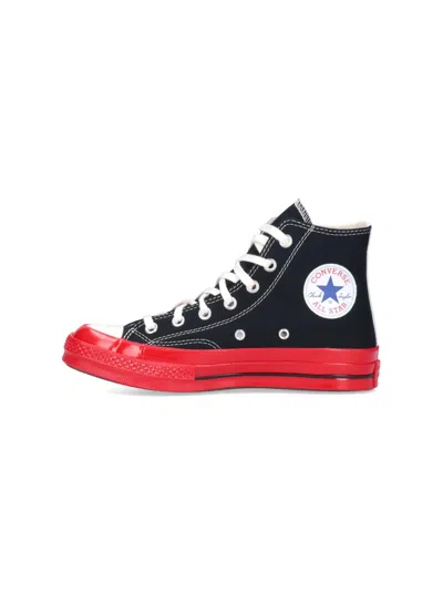 Comme Des Garçons Play X Converse Chuck 70 High Top Sneakers In Nero