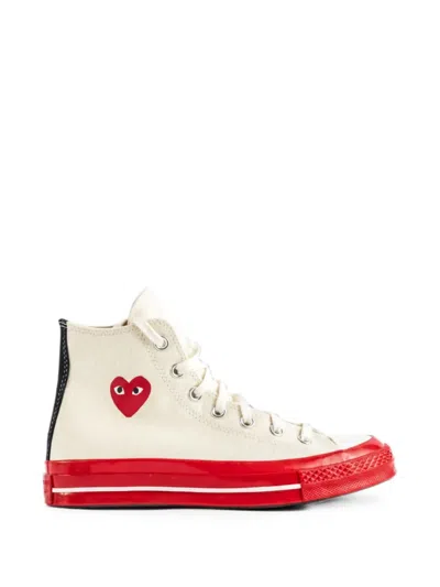 Comme Des Garçons Play X Converse Chuck 70 High-top Sneakers In White