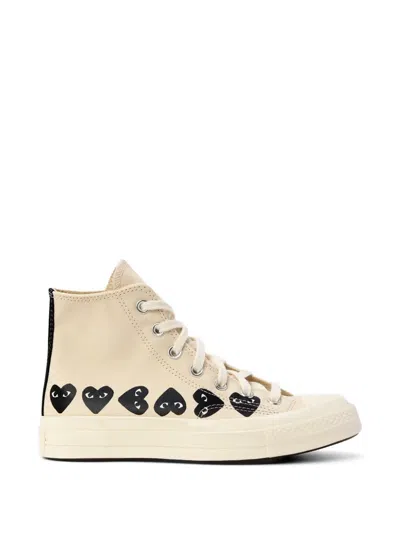 Comme Des Garçons Play X Converse Chuck 70 Multi-heart Sneakers In Neutral