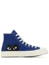 Comme Des Garçons Play Blue Converse Edition Half Heart Chuck 70 High Sneakers In Blue