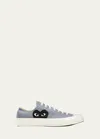 Comme Des Garçons Play X Converse Chuck Taylor Canvas Low-top Sneakers In Grey
