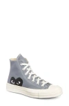 Comme Des Garçons Play X Converse Chuck Taylor® Hidden Heart High Top Sneaker In Grey