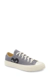 Comme Des Garçons Play Dark Grey Canvas Converse Sneakers Collaboration
