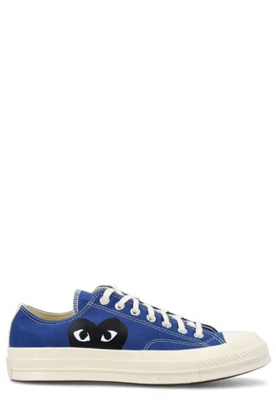 Comme Des Garçons Play Cdg Play X Converse Unisex Chuck Taylor All Star Peek-a-boo Low-top Sneakers In Blue