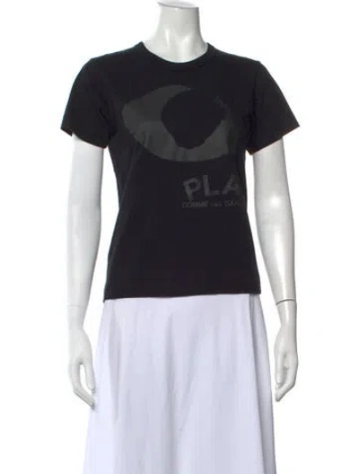 Pre-owned Comme Des Garçons Play X Converse Graphic Print Crew Neck T-shirt In Black