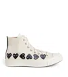 Comme Des Garçons Play Sneakers In Gold
