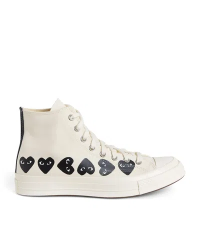 COMME DES GARÇONS PLAY X CONVERSE HEART CHUCK TAYLOR ALL STAR '70 HIGH-TOP SNEAKERS