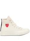 Comme Des Garçons Play X Converse Heart-logo High-top Sneakers In Animal Print