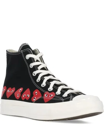 Comme Des Garçons Play X Converse Heart-print High-top Sneakers In Black