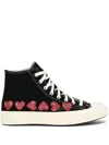 Comme Des Garçons Play X Converse Heart-print High-top Trainers In Black