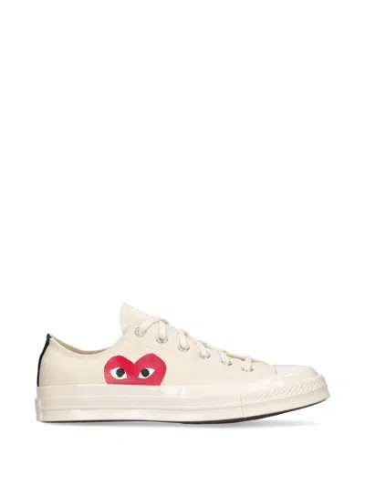 Comme Des Garçons Play X Converse Heart-detail Sneakers In Neutral