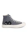 Comme Des Garçons Play Grey Converse Edition Half Heart Chuck 70 Sneakers In Grey