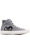 Comme Des Garçons Play X Converse High-top Sneakers In Gray
