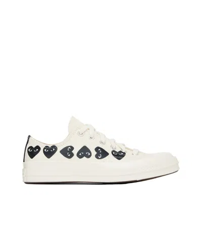 Comme Des Garçons Play X Converse Lace-up Low-top Sneakers In White