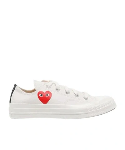Comme Des Garçons Play X Converse Logo Low-cut Sneakers In White