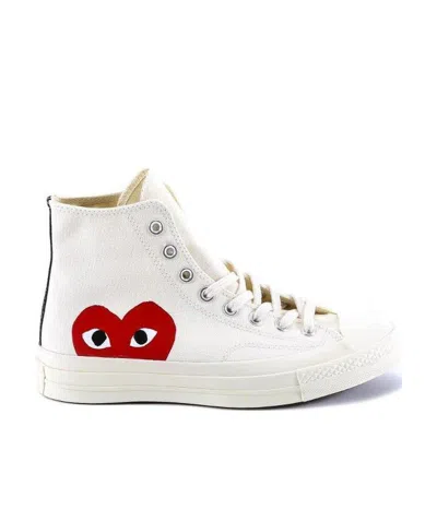 Comme Des Garçons Play Comme Des Garcons Play X Converse Love Printed High-top Leisure Sneakers In White