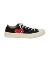COMME DES GARÇONS COMME DES GARCONS PLAY X CONVERSE LOW-TOP SNEAKERS IN BLACK CANVAS