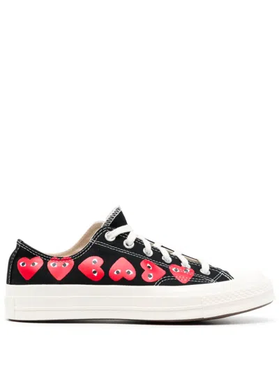 Comme Des Garçons Play X Converse Multi Heart Chuck 70 Sneakers In Black