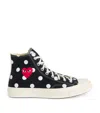 Comme Des Garçons Play X Converse Unisex Chuck Taylor High Top Sneakers In Black