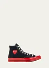 Comme Des Garçons Play Heart Logo Sneakers In Black