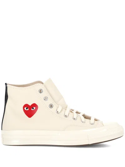 Comme Des Garçons Play Comme Des Garcons Play X Converse Single Heart Chuck 70 Sneakers In Neutral