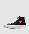 Comme Des Garçons Play X Converse Chuck 70 Multi Heart Sneakers In Black