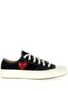 Comme Des Garçons Play Comme Des Garcons Play Black Canvas Comme Des Garã§ons X Converse Sneakers In Black