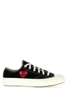 Comme Des Garçons Play Black Low-top Converse With Red Heart Sneakers Black