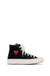 Comme Des Garçons Play X Converse Chuck 70 Multi Heart Sneakers In Black