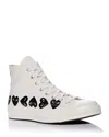 Comme Des Garçons Play X Converse Unisex Chuck 70 Heart High Top Sneakers In White